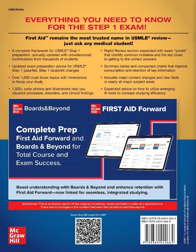 First Aid for the USMLE Step 1, 2026 | Samiksha Publication